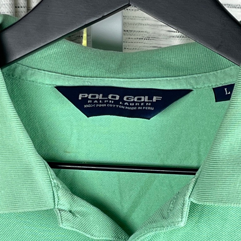 Polo Golf Ralph Lauren Mens Pima Cotton Polo Shirt Green Dgc 1898 Large View 3